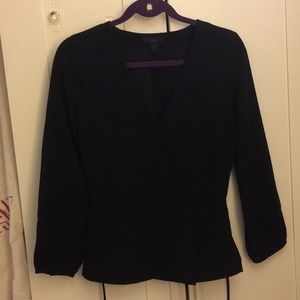 J. Crew Black Wrap Shirt